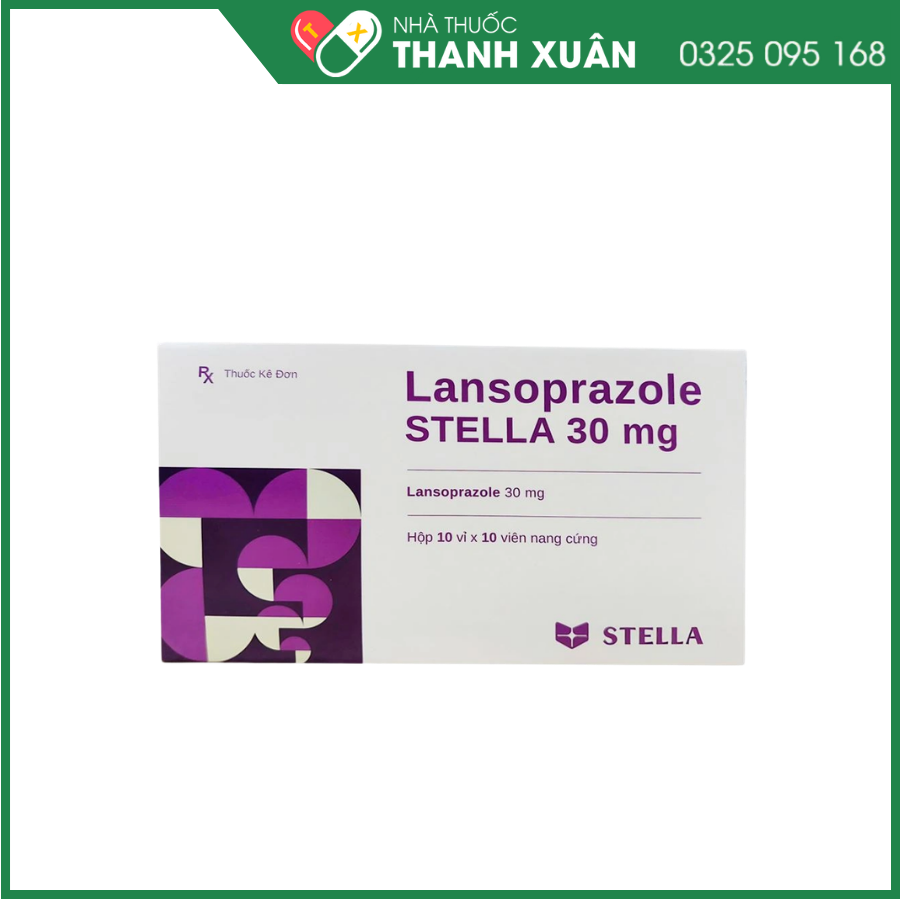 Lansoprazole STELLA 30mg trị loét dạ dày, trào ngược dạ dày, thực quản